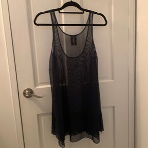 Sympli Navy Mesh Layering Tank!